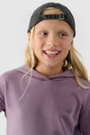 Толстовка-пуловер для дівчаток, гладкий фіолетовий 4F 4FJWMM00TSWSF1316-51S