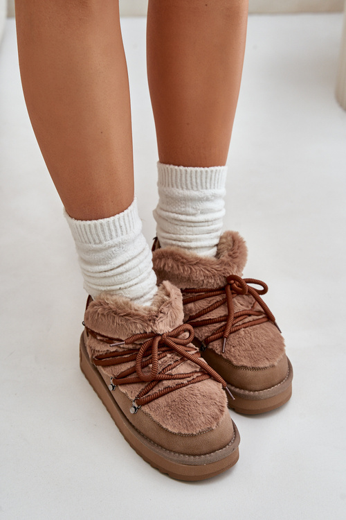 Низькі зимові черевики на платформі з хутром D.Franklin Brown DFSH370011