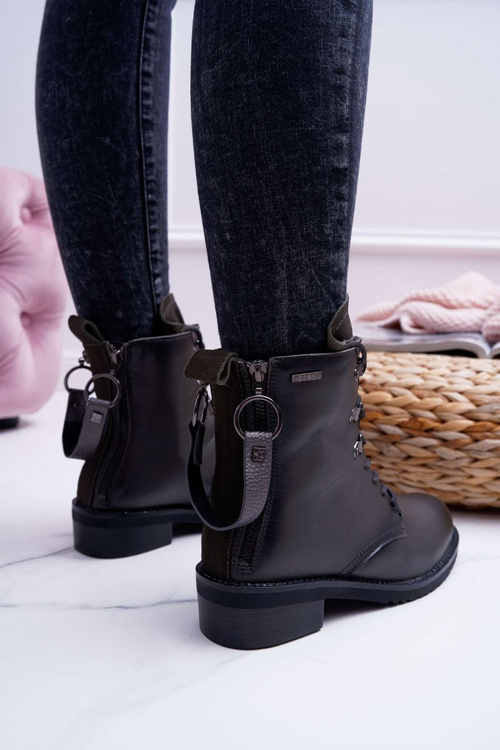 Жіночі робочі черевики Big Star Leather Grey EE274507