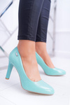 Жіночі лаковані м'ятні туфлі на шпильці Sergio Leone Campbell