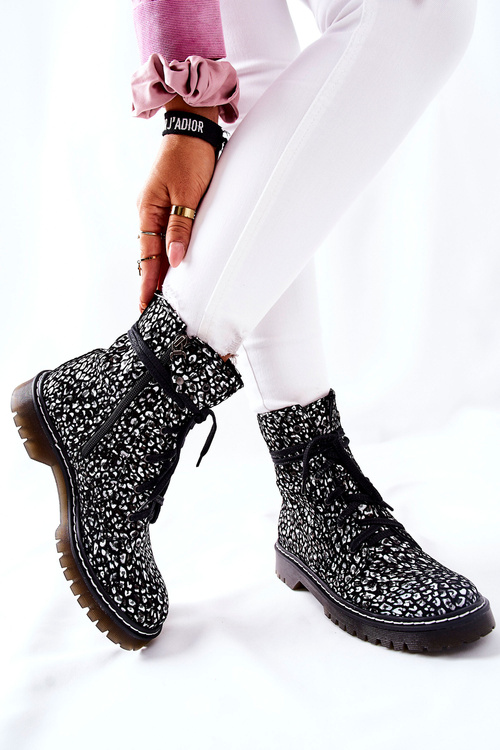 Ботильйони жіночі Maciejka чорно-білі 01609-48