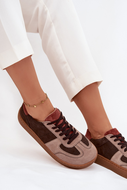 Шкіряні замшеві босоніжки для жінок Zazoo N1277 коричневі