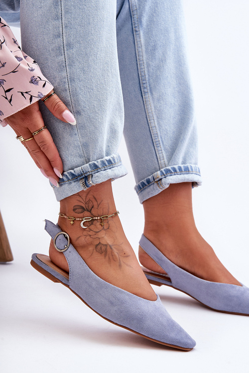 Жіночі замшеві балетки Blue Kenra