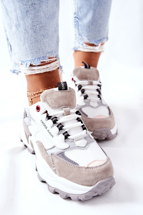 Жіноче спортивне взуття Cross Jeans White Grey II2R4020C