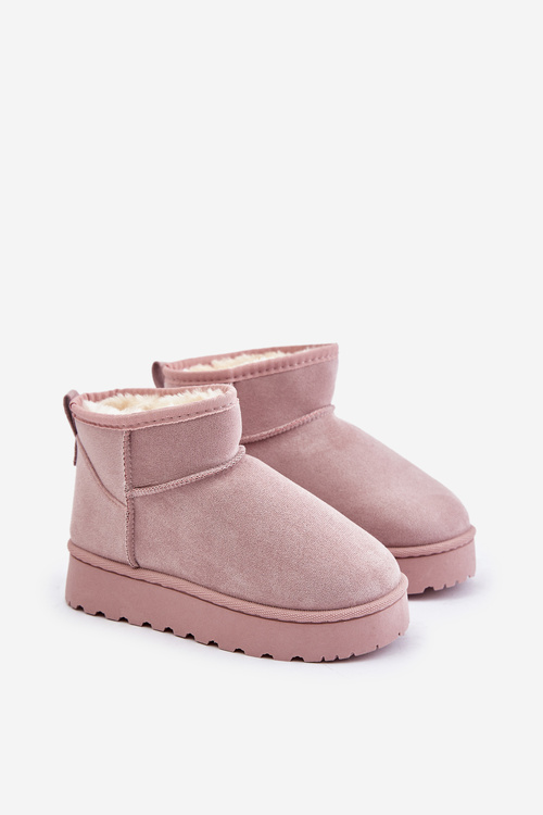 Дитячі зимові черевики утеплені рожеві Nallita