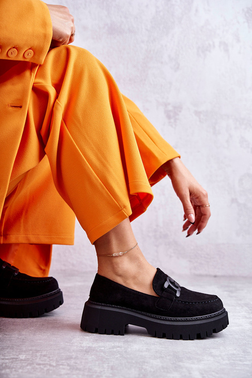 Жіночі замшеві броги з декором Black Leeza