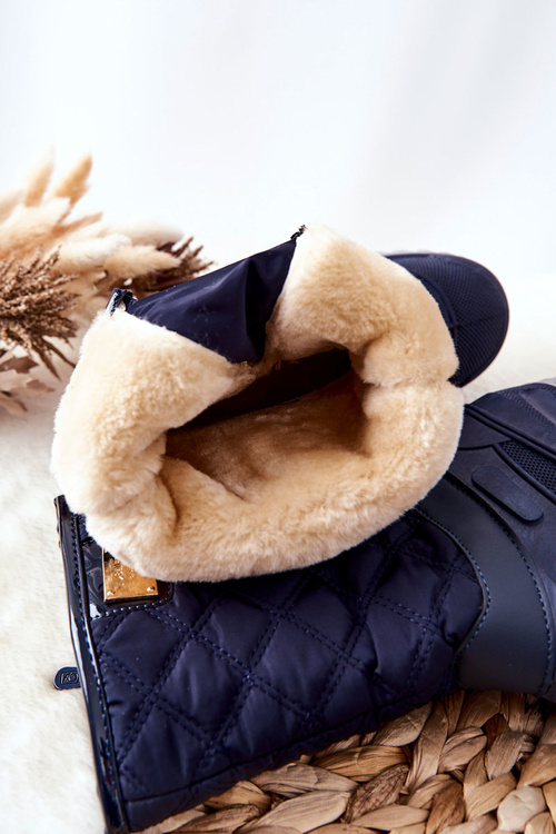 Дитячі зимові черевики теплі темно-сині Mussi