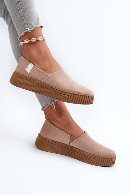 Жіночі кросівки на платформі NN276007 Memory Foam System Beige