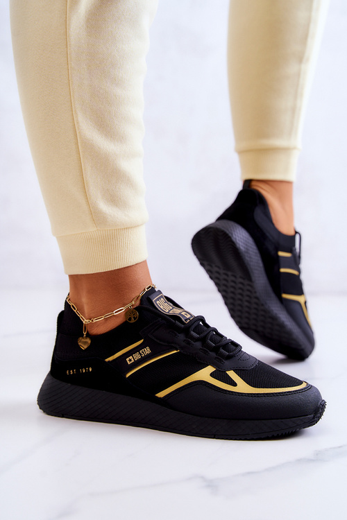 Жіночі кросівки Big Star JJ274A195 чорно-золоті