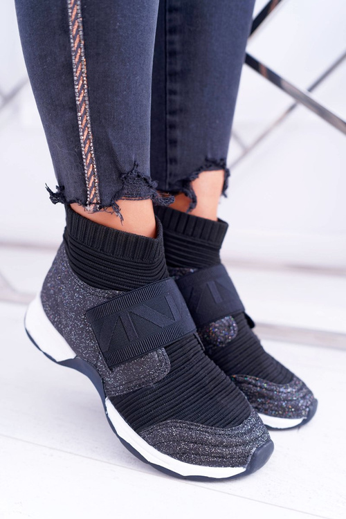 Жіноче спортивне взуття Lu Boo зі шкарпеткою Black Brocade Phantom