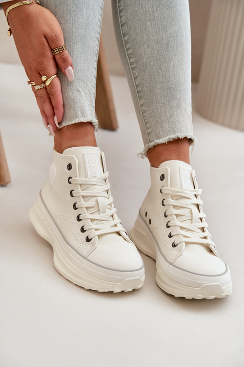 Жіночі кросівки на платформі з еко шкіри Big Star OO274064 Білі