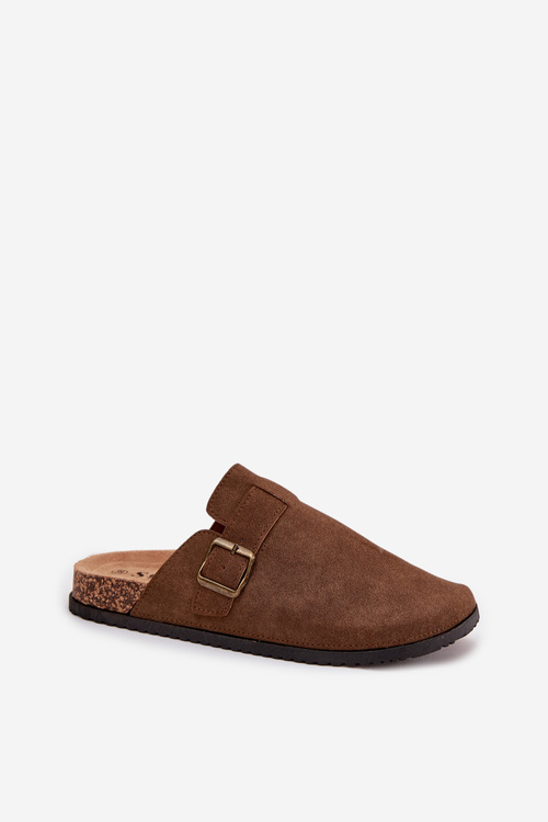 Шльопанці домашні жіночі коричневі Selio