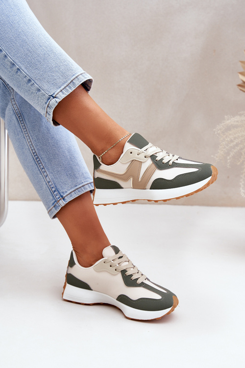 Жіноче Спортивне Взуття Кросівки Бежево-Зелені Britma