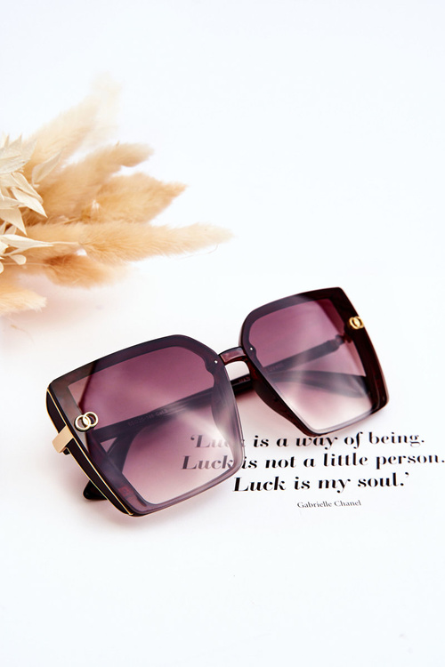 Великі сонцезахисні окуляри UV400 MA20601 Коричневі