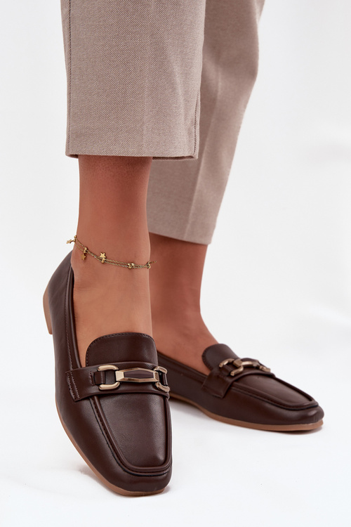 Жіночі мокасини з оздобленням Коричневі Priscelle