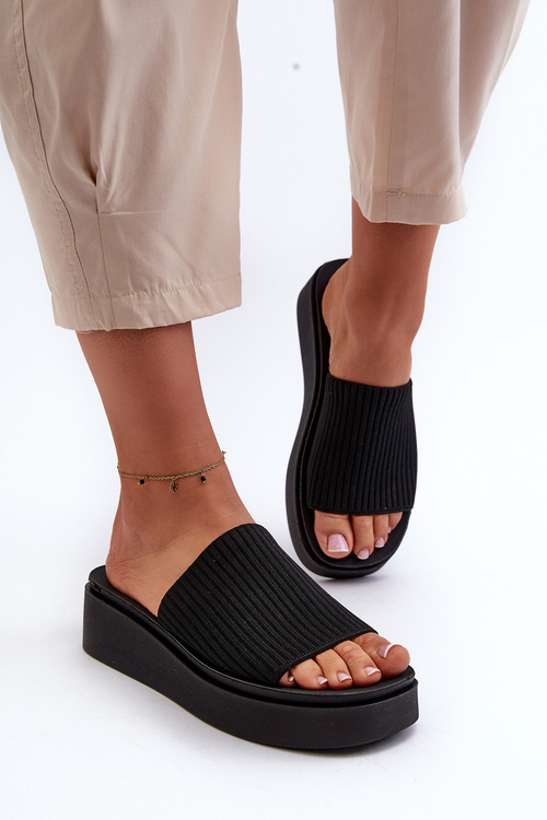 Жіночі босоніжки на платформі Sergio Leone SK083H Чорні