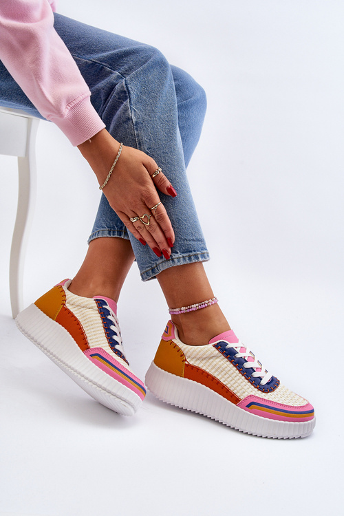 Жіночі кросівки на платформі різнокольорові Redala
