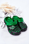 Дитячі поролонові тапочки Crocs Black-Green Jupiter