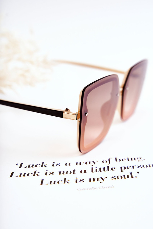 Модні жіночі сонцезахисні окуляри V130045 Коричнево-бежеві