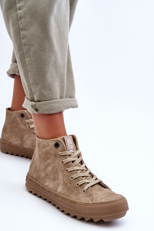 Жіночі високі кросівки Big Star Padded Beige GG274071