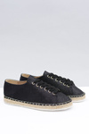 Лу Бу | Чорні еспадрільї з чарівного льону з парчі