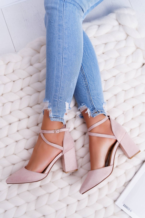 Жіночі босоніжки на високих підборах бежеві Traffic