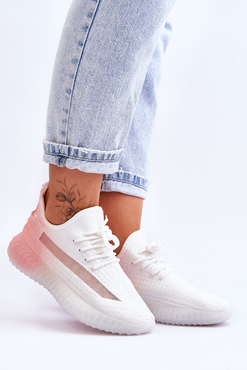 Білі та рожеві бостонські кросівки Ombre