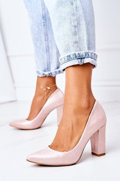 Атласні туфлі Lewski Shoes 2453 Рожеві