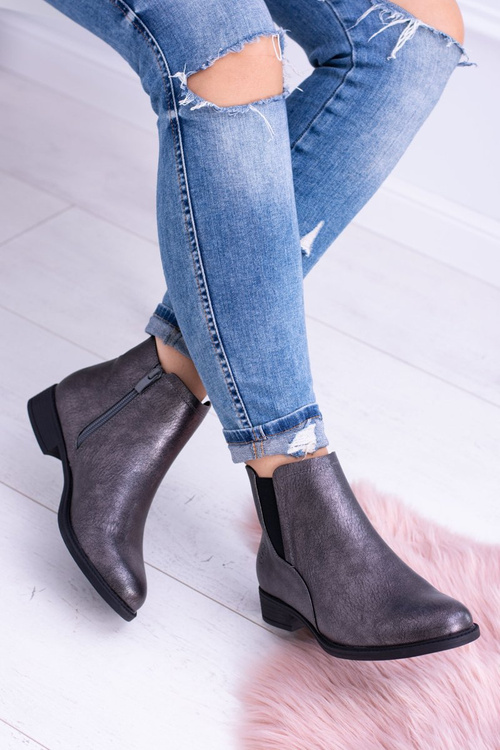 Темно-сірі чоботи Vuko Sergio Leone на плоскій підошві