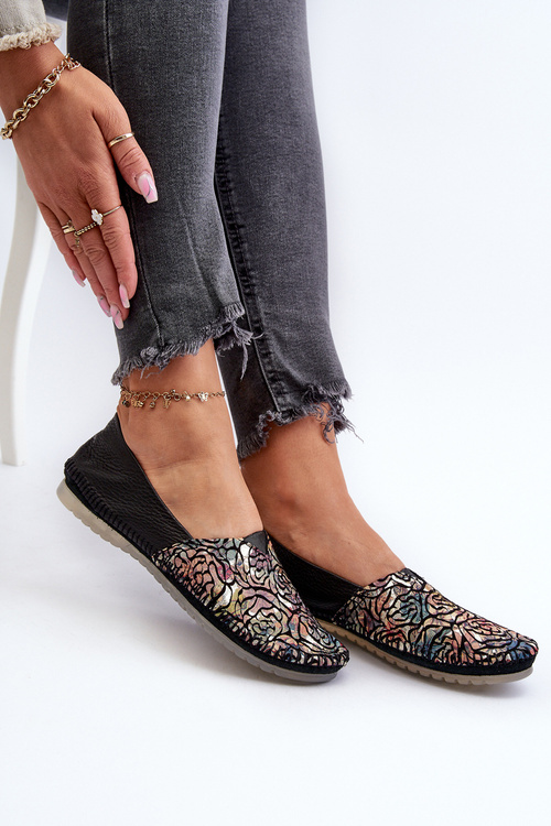 Жіночі шкіряні балетки Maciejka 1930B чорні