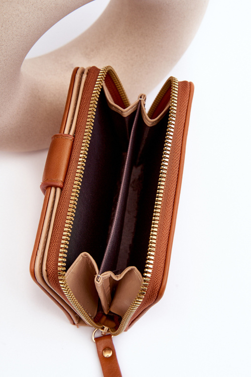 Жіноча портмоне з еко шкіри Risuna коричневого кольору