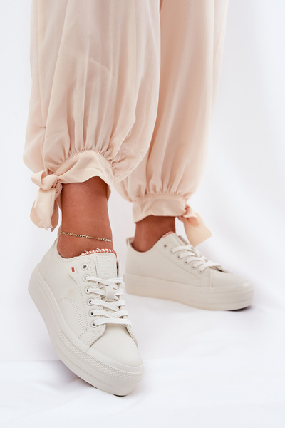 Жіночі Кросівки З Еко Шкіри Big Star RR274A297 Світло Бежеві