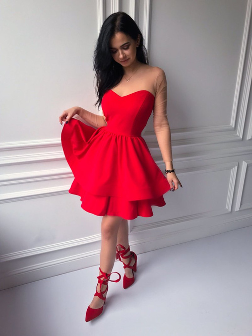 Жіночі червоні туфлі Demmi на шпильці