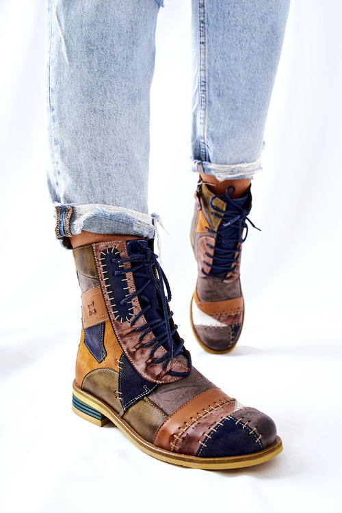 Чоботи шкіряні Maciejka Різнокольорові 05095-39