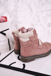 Чоботи дитячі утеплені на хутрі Рожева Емма