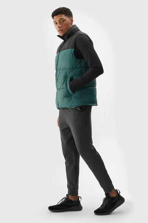 Чоловічий жилет-пуховик 4F зелений 4FWAW24TVJAM147-40S