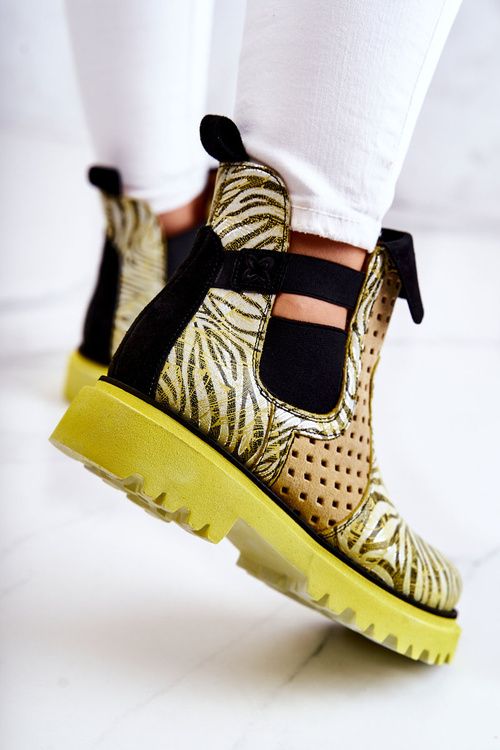 Чоботи шкіряні Maciejka 05324-07 Жовті