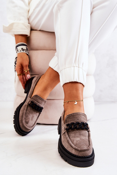 Замшеві лофери La.Fi Grey Sappphira