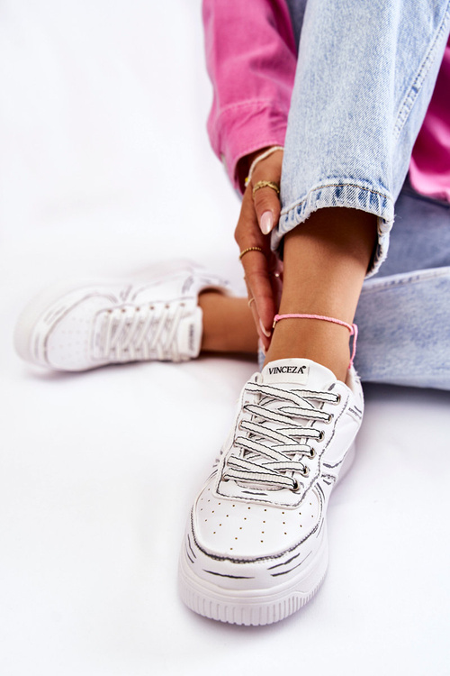 Жіноче низьке спортивне взуття білого кольору Solveig