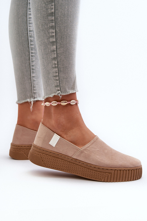 Жіночі кросівки на платформі NN276007 Memory Foam System Beige