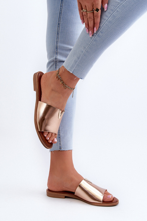 Жіночі босоніжки на плоскій підошві з екошкіри Golden Maliha