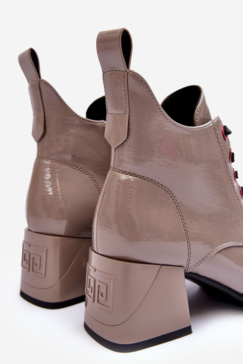 Чоботи на низькій шнурівці SBarski MR870-66 Темно-бежеві