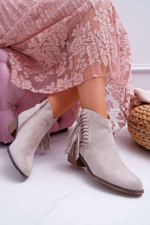 Жіночі ковбойські чоботи бежеві Agnes