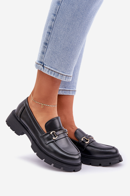 Класичні Жіночі Мокасини З Еко Шкіри Чорні Savethira