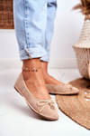 Жіночі балетки Lu Boo Beige Suede Layla