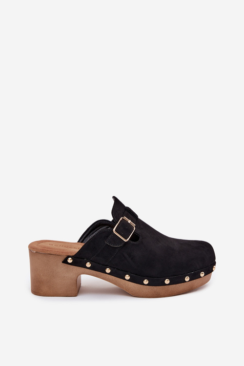 Жіночі Туфлі На Каблуку З Пряжкою Чорні Veldexina