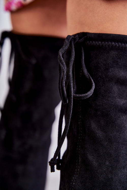 Класичні замшеві високі чоботи Black Clarissa