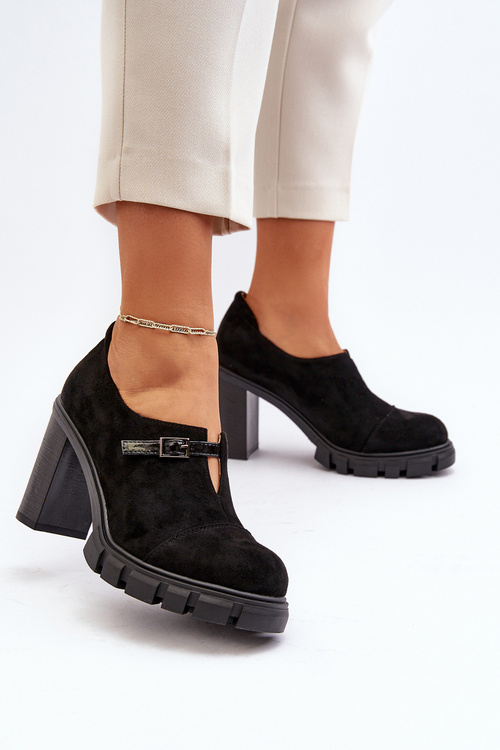 Жіночі туфлі на високих підборах чорні Tauina