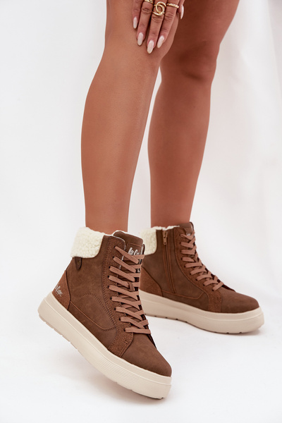 Жіночі зимові черевики з хутром Lee Cooper LCJ-25-01-3735 Коричневі