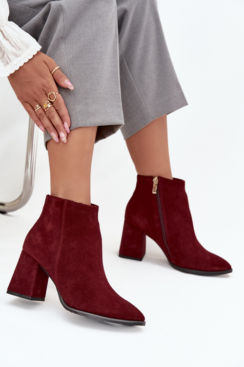 Чоботи Жіночі На Каблуці З Золотим Детом Шоколадні Зазу 3128